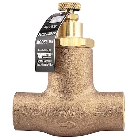 Watts 3/4 In Two-Way Bronze Universal Flow Check Valve, Solder X Solder 0856763